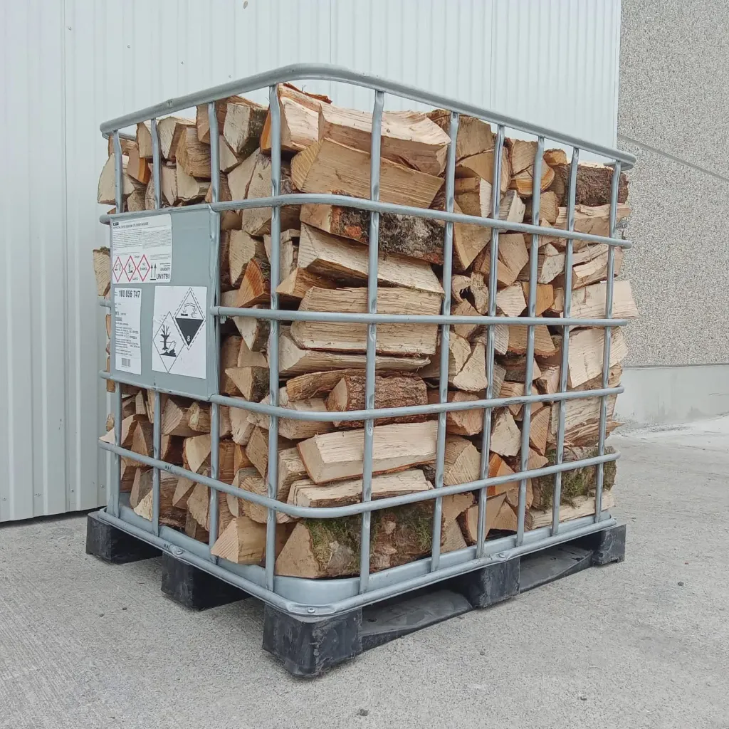 Box en fer 1,20m3 - Bois de chauffage 30cm 1,8 Stères (bois demi-sec)